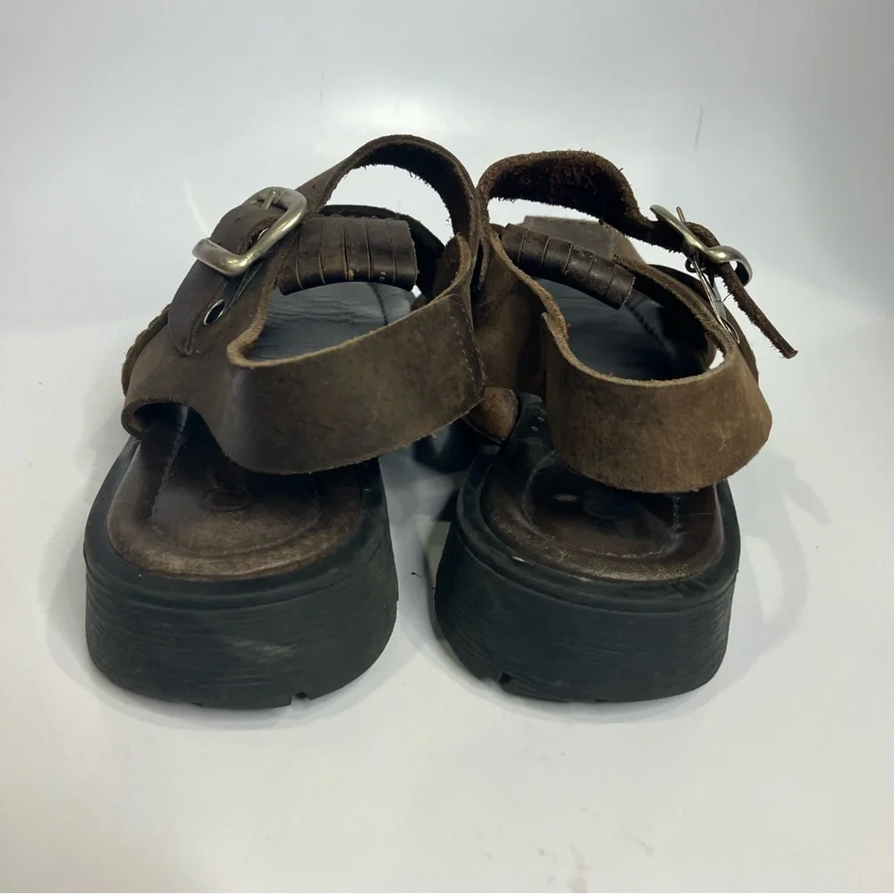 @ease by Florsheim fisherman sandals brown leather mens size 42 US size 9 casual